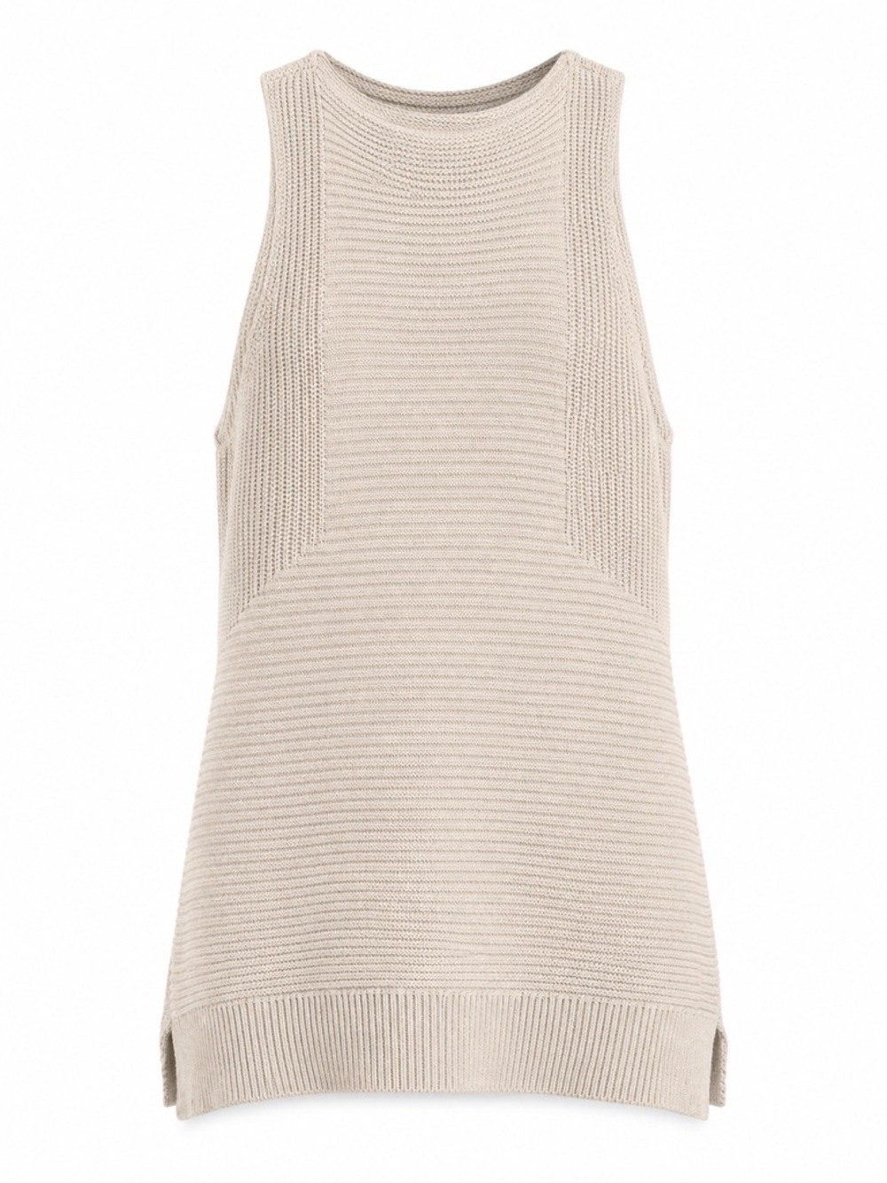 AllSaints Arleta Vest Petal Pink Melange Cotton Knit Sweater Tank Womens L